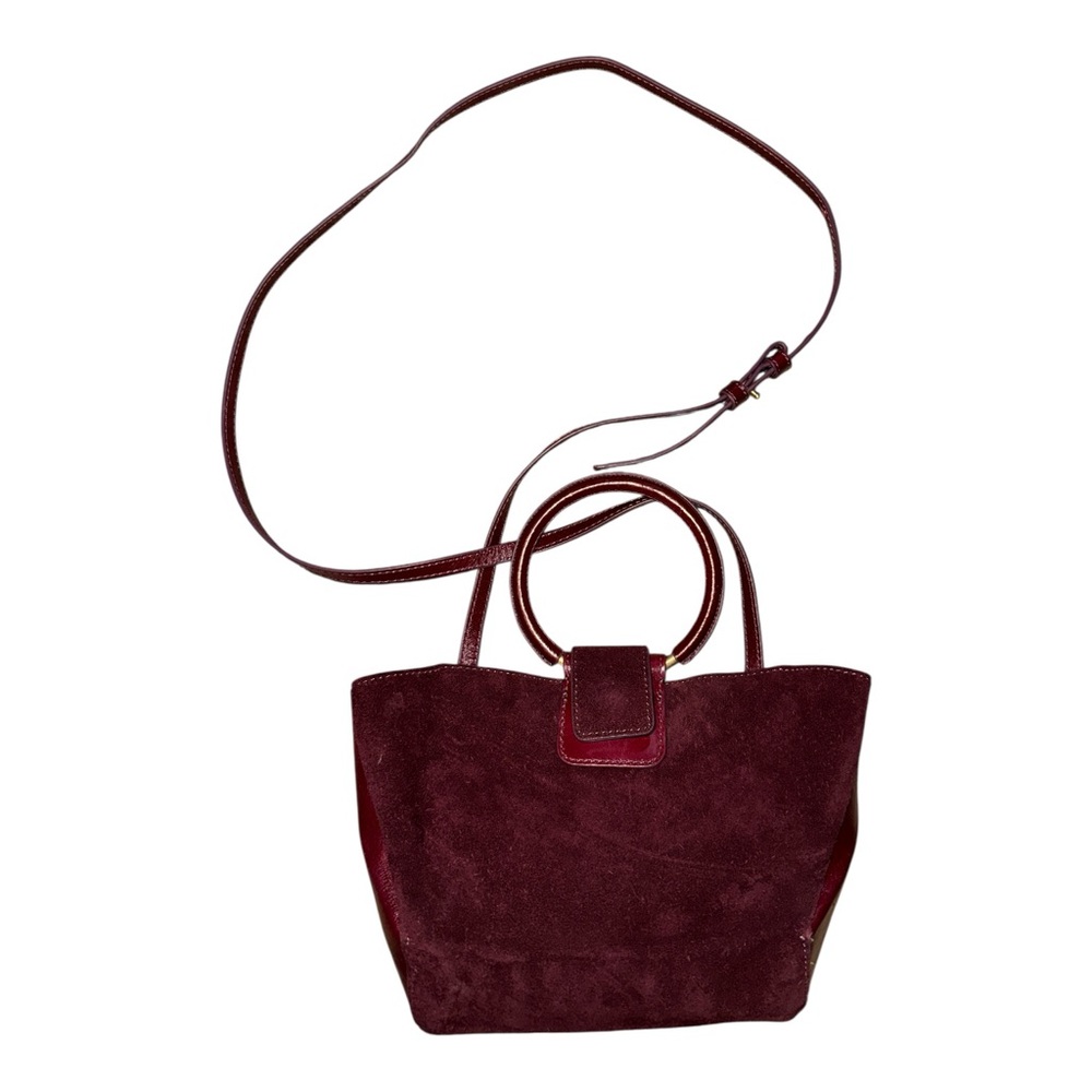 Hobo Heidi Small Crossbody burgundy suede and leather bag